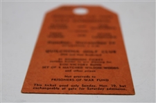 Byron Nelson Signed 1944 Canadian Exhibition Ticket JSA ALOA