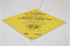 Jack Nicklaus Signed 1962 Cincinnati Invitational Pro Am Ticket JSA ALOA