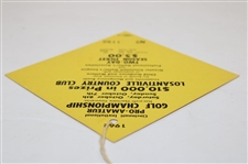 Jack Nicklaus Signed 1962 Cincinnati Invitational Pro Am Ticket JSA ALOA