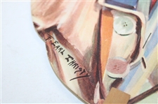 F Earl Christy Artist Signed Young Woman Golfer Advertising Fan. 