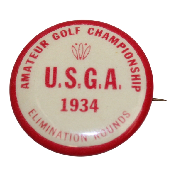 1934 Amateur Championship At Brookline Elimination Round Badge