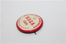 1934 Amateur Championship At Brookline Elimination Round Badge