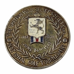 June 14, 1941 British War Relief Society National Golf Tournament First Prize Medallion