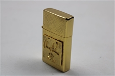 1960's Arnold Palmer 14K Gold Plated Florentine Jeweled Lighter In Original Box