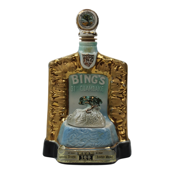 1972 Bing Crosby 31st Clambake National Pro-Am Ltd Ed Decanter
