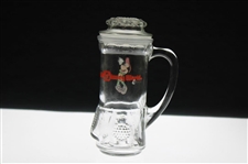 Mickey Mouse Golfing Themed Glass Mug with Top/Stopper
