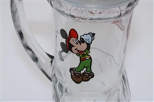 Mickey Mouse Golfing Themed Glass Mug with Top/Stopper