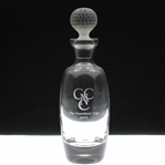2015 The Founders Cup Country Club of North Carolina Sterling Cut Glass Decanter