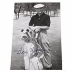 Ben Hogan Signed Photo Posing Next to His Golf Bag JSA #AL72759