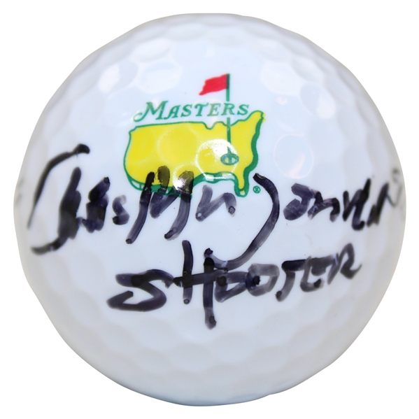 Christopher McDonald Signed Titleist Masters Logo Golf Ball Inscribed Shooter JSA ALOA