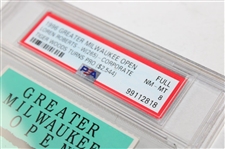 1996 Greater Milwaukee Open FULL Ticket - Tiger Pro Debut PSA NM-MT 8 Top Pop!