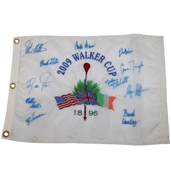 Rickie Fowler, Brian Harmon & Team USA Signed 2009 Walker Cup Flag JSA ALOA