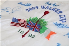 Rickie Fowler, Brian Harmon & Team USA Signed 2009 Walker Cup Flag JSA ALOA