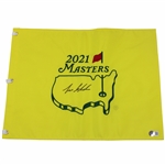 Lee Elder Signed 2021 Masters Tournament Embroidered Flag Beckett #BB49249