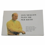 1969 Jack Nicklaus Plays the NCR South Booklet Showing Holes & Playability