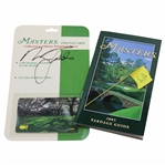 Nick Faldo Singed Unopened Masters Phonecard w/2005 Masters Tournament Yardage Guide