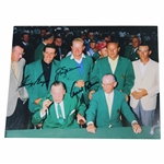 Big 3 Nicklaus, Palmer, & Player Signed Green Jacket Photo w/Bobby Jones & Cliff Roberts JSA ALOA