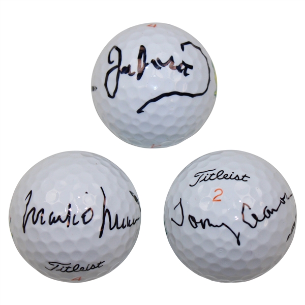 Woosnam, Aaron & OMeara Signed Masters Logo Golf Balls JSA ALOA