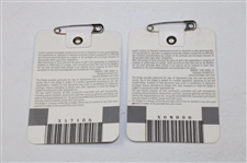 Two (2) 1995 Masters Tournament SERIES Badges #X17106 & #X08999 - Crenshaw Win & Tiger Debut