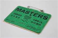 1968 Masters Tournament Series Badge #21472 - Bob Goalby Winner
