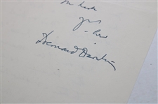 Bernard Darwin Hand Written Letter To Golf Writer Pat Ward Thomas
