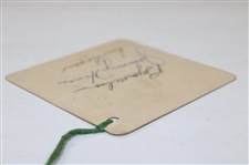 Ben Hogan Byron Nelson & Jimmy Hines Signed 1945 Tacoma Open Marshal Badge JSA ALOA
