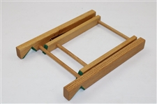 Wood & Glass Display with Wood Folding Stand - Includes Key