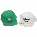 Tom Kite Signed White Callaway Hat w/Classic Green Masters Logo Rope Hat JSA ALOA