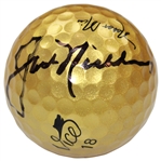 Jack Nicklaus Signed Golden Nicklaus Pro Bear Edition Never Miss Vice 18 Golf Ball JSA ALOA