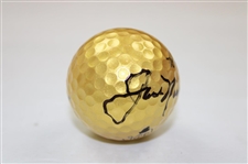 Jack Nicklaus Signed Golden Nicklaus Pro Bear Edition Never Miss Vice 18 Golf Ball JSA ALOA