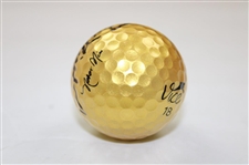 Jack Nicklaus Signed Golden Nicklaus Pro Bear Edition Never Miss Vice 18 Golf Ball JSA ALOA