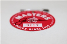 Jack Nicklaus Signed 1963 Masters SERIES Badge #9117 JSA ALOA