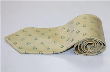 Augusta National Golf Club Gold with Green Outlined Masters Logos Necktie