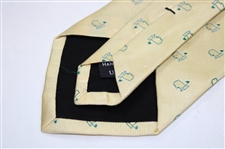 Augusta National Golf Club Gold with Green Outlined Masters Logos Necktie
