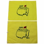 2002 & 2019 Masters Tournament Embroidered Flags - Tiger Woods Winner