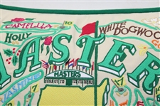Masters Tournament Catstudio Embroidered Augusta & Masters Landmarks w/Layout Decorative Pillow