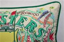 Masters Tournament Catstudio Embroidered Augusta & Masters Landmarks w/Layout Decorative Pillow