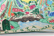 Masters Tournament Catstudio Embroidered Augusta & Masters Landmarks w/Layout Decorative Pillow