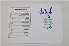 Fred Couples Signed Masters Logo Golf Ball & Augusta National Scorecard JSA ALOA