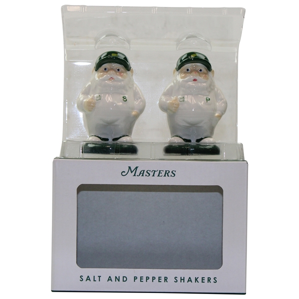 Masters Tournament Twin Caddie Gnomes Salt & Pepper Shakers in Original Box