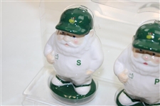 Masters Tournament Twin Caddie Gnomes Salt & Pepper Shakers in Original Box