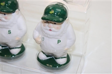 Masters Tournament Twin Caddie Gnomes Salt & Pepper Shakers in Original Box