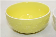 Masters Tournament Porcelain Set of Three (3) Green/Yellow/White Bowls in Original Box