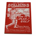 Spaldings Red Cover How To Play Golf Book by Harry Vardon & James Braid 