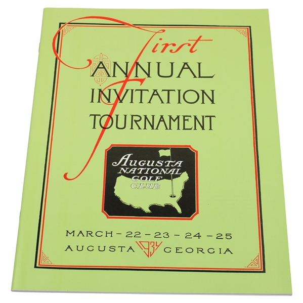 1934 Annual Invitation Tournament (First Masters) Reproduction Program