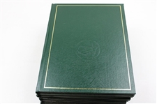 1980-1989 Masters Tournament Green Annual Books - Missing 1986 - Nine (9)