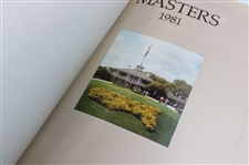 1980-1989 Masters Tournament Green Annual Books - Missing 1986 - Nine (9)