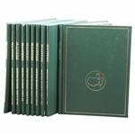 1990-1999 Masters Tournament Green Annual Books Including 1997 - Ten (10)