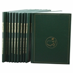 2000-2009 Masters Tournament Green Annual Books Including 2001, 2002 & 2005 - Ten (10)