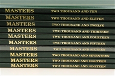 2010-2019 Masters Tournament Green Annual Books Including 2019 - Ten (10)